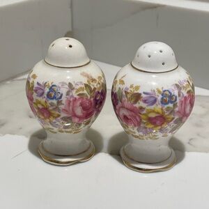Floral Ceramic Salt and Pepper Shakers